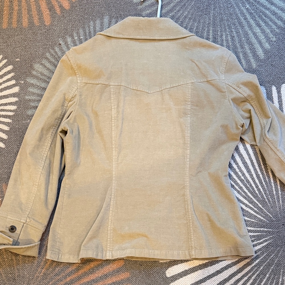 Talbots Tan Double-Breasted Stretch Velveteen Jac… - image 7